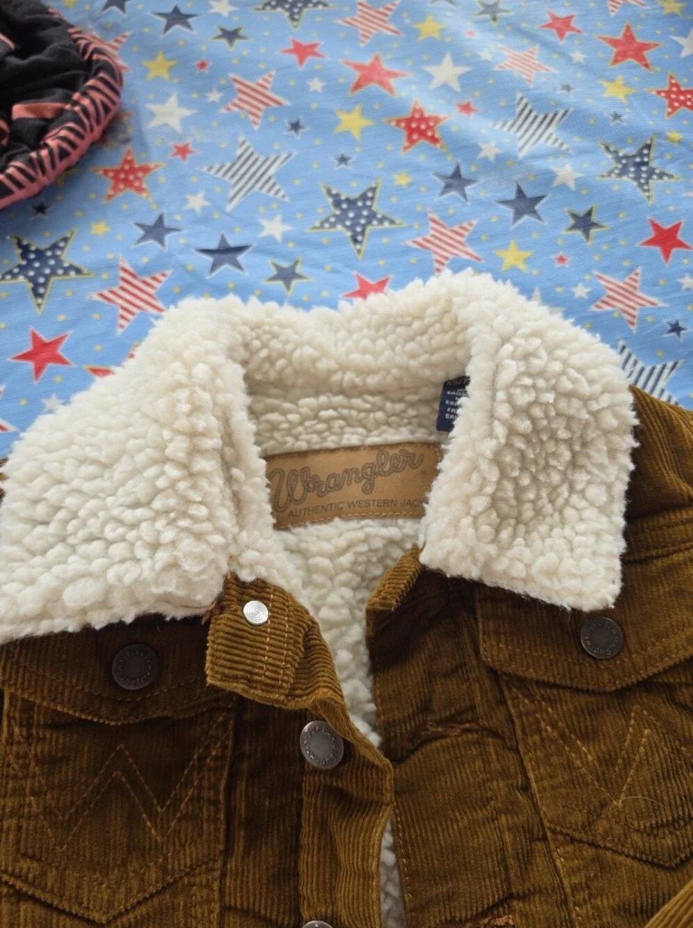 Wrangler Boys' Corduroy Sherpa Lined Button-Down Jacket